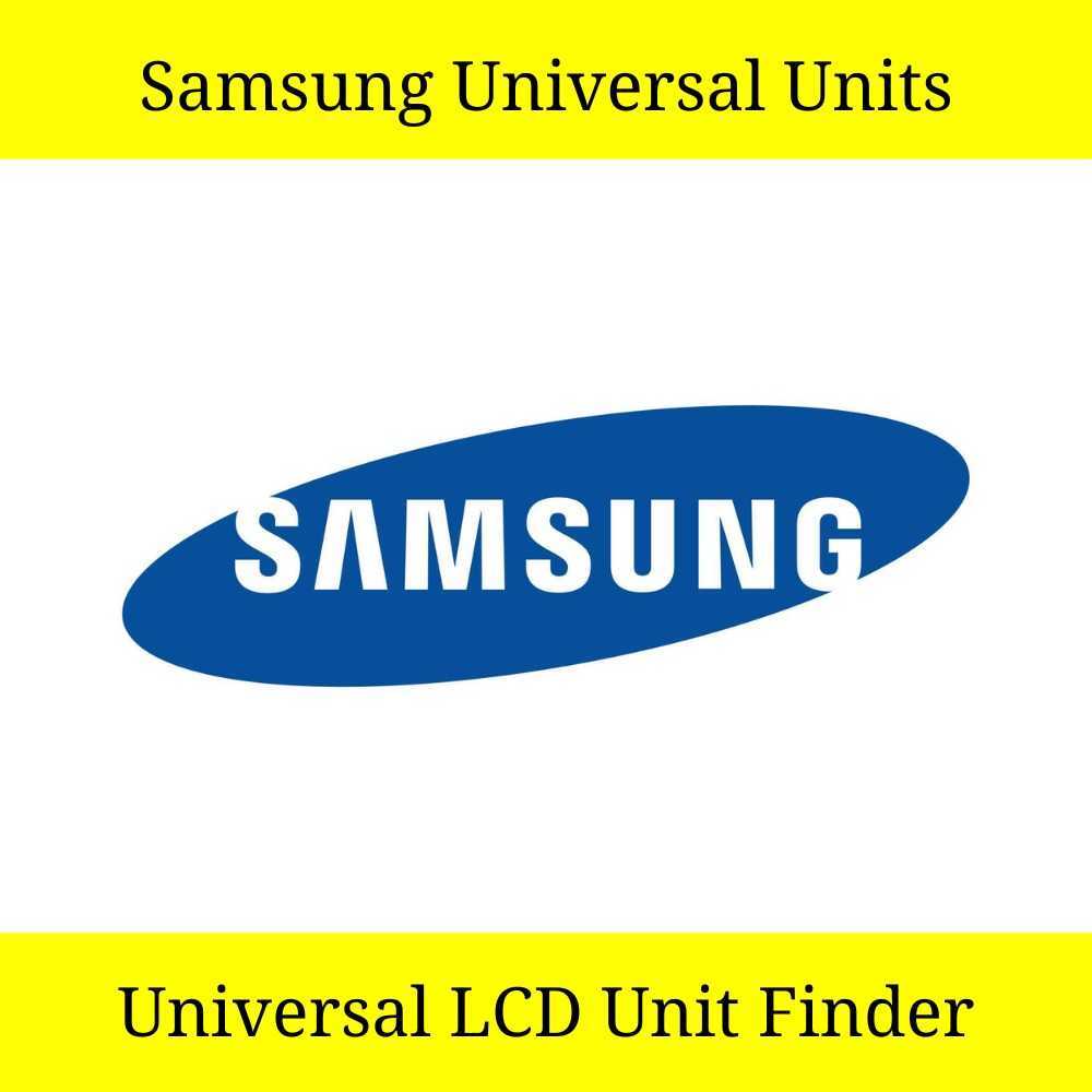 Samsung Universal Unit Combo List